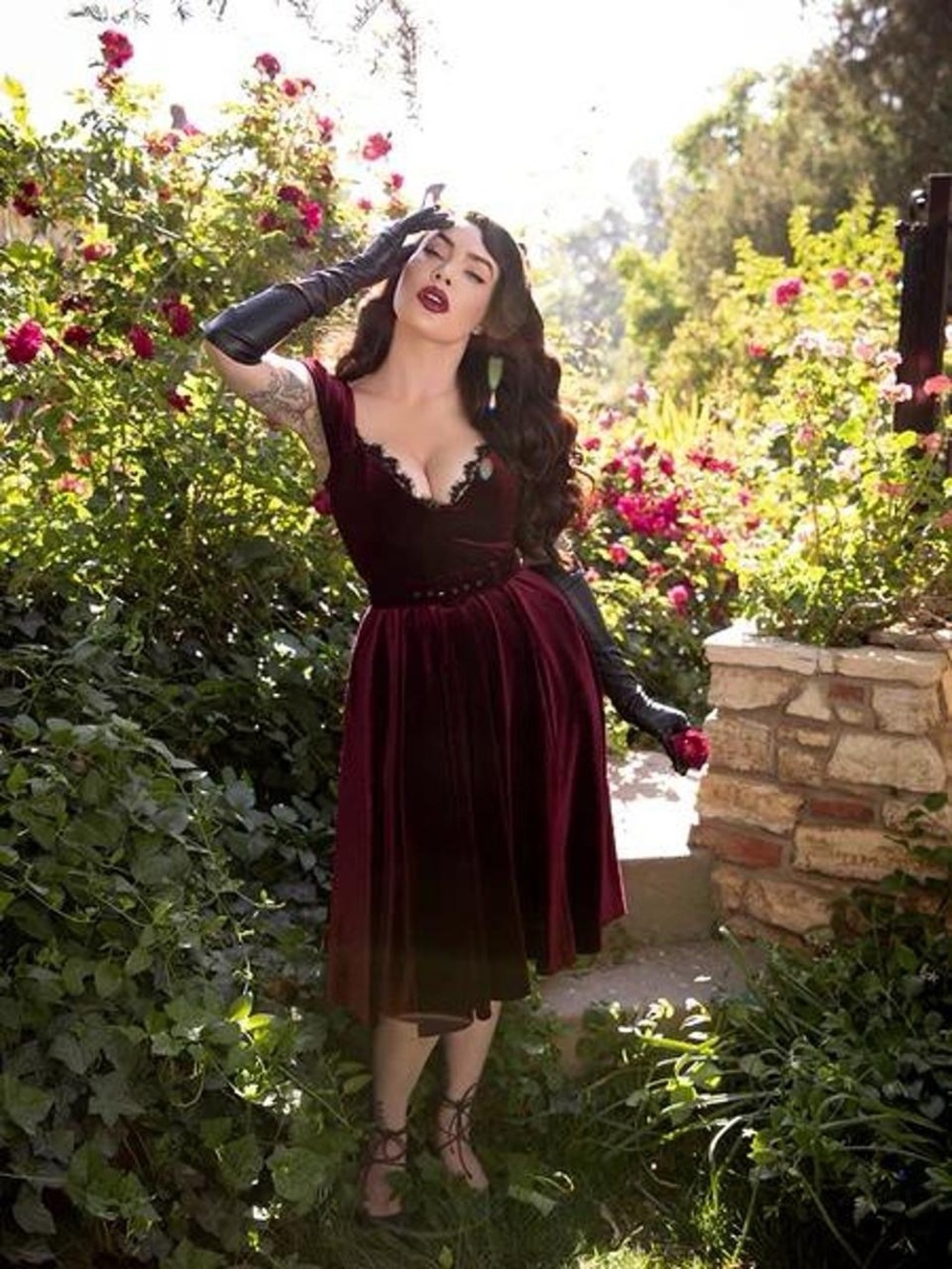 Baudelaire Swing Dress in Oxblood